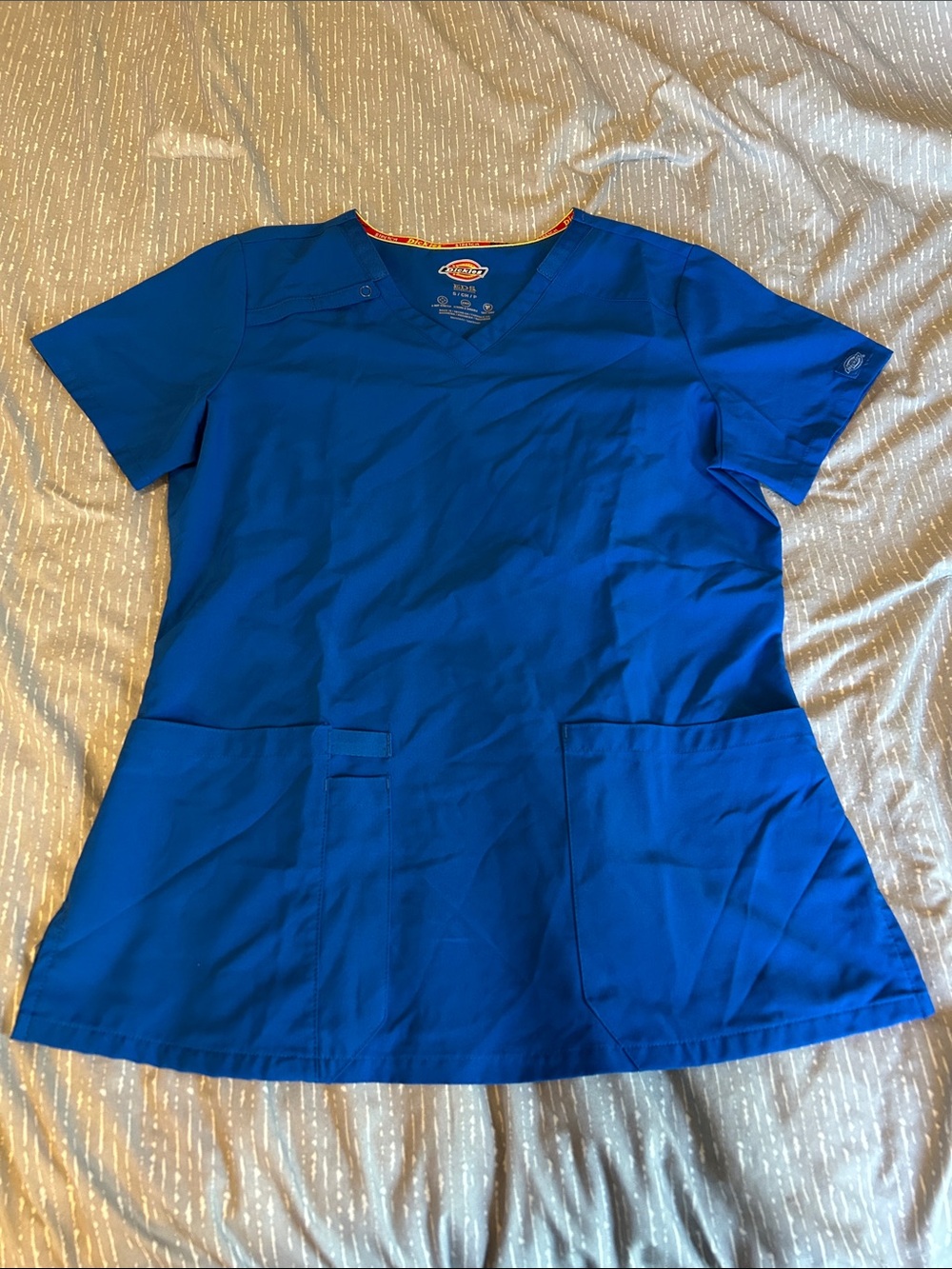 Dickies Women's V-Neck Tunic Top in Royal Blue